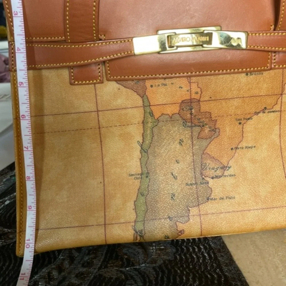 Vintage Never Used Italian Leather Alviero Martini Prima Classe Purse - Picture 5 of 6